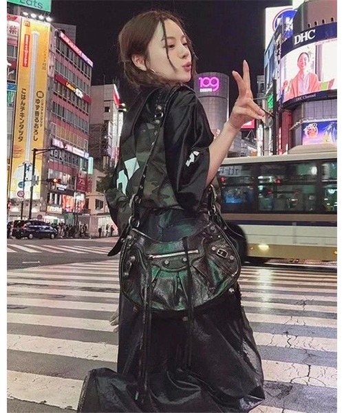 レイヤード ロングスリーブ Tシャツ ロゴプリント 迷彩 nr8112 FUNdaysion tシャツ 迷彩柄ナンバープリントルーズトップス