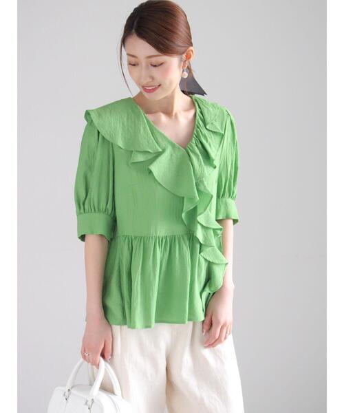 ブラウス シャツ ラッフルフリルブラウス「2025summer catalog item」 レディース セール】 ラッフルフリルブラウス《2025summer catalog item