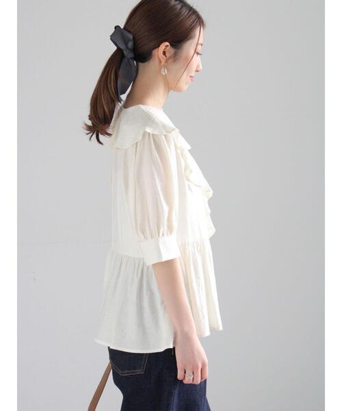ブラウス シャツ ラッフルフリルアシメブラウス「2025summer catalog item」 レディース セール】 ラッフルフリルアシメブラウス《2025summer catalog