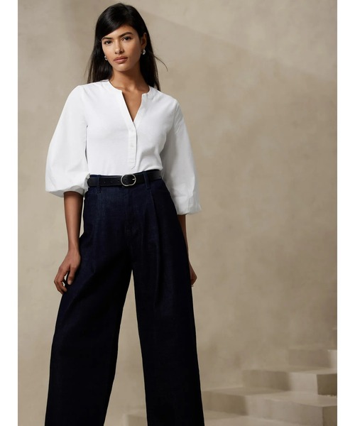 「BANANA REPUBLIC FACTORY STORE」 長袖カットソー L ブラック レディース_画像3