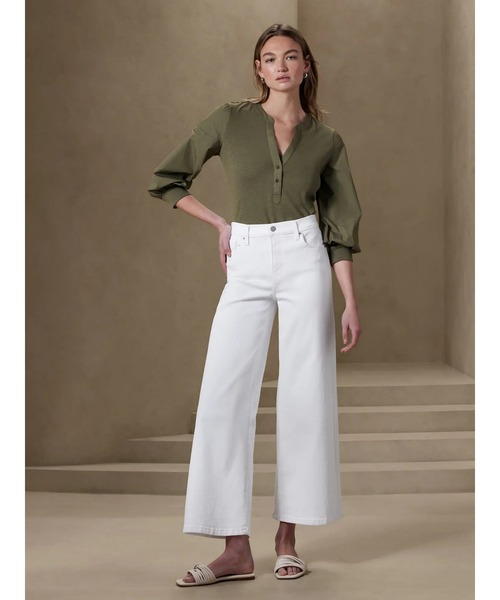 「BANANA REPUBLIC FACTORY STORE」 長袖カットソー L ブラック レディース_画像4