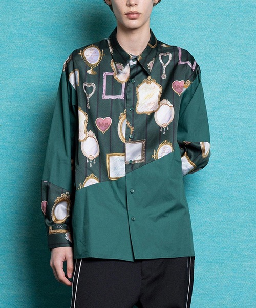 ブラウス シャツ MIRROR シャツ レディース メンズ