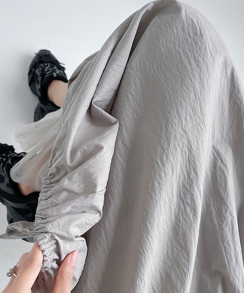 124839　PLEATSPLEASE　レイヤード風　透かし　裾バルーン 124839 PLEATSPLEASE レイヤード風 透かし 裾バルーン