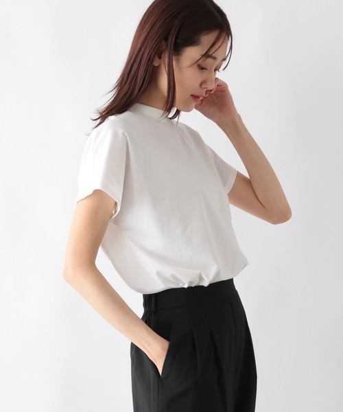 「GLOBAL WORK」 半袖カットソー LARGE モカ レディース