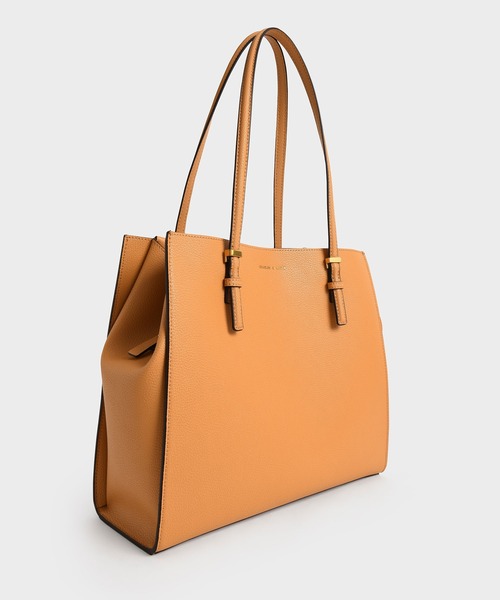 【CHARLES & KEITH】トートバッグ　ブラウン トートバッグ(レディース) - ブラウン | CHARLES & KEITH