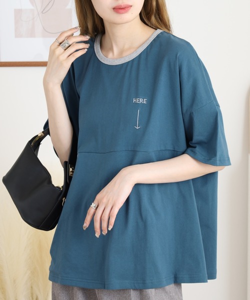 tシャツ EMAGO ポケット探し刺繍Ｔ レディース