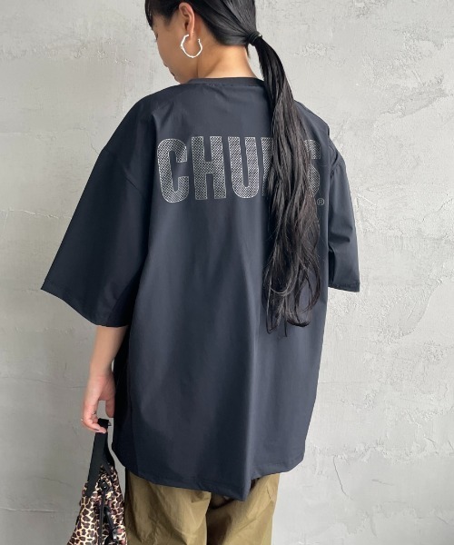 「CHUMS」 半袖カットソー L グレー レディース