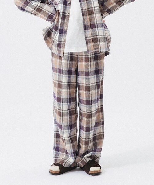 BEAMS BOY（ビームス ボーイ） パンツ ワーク チェック イージーパンツ