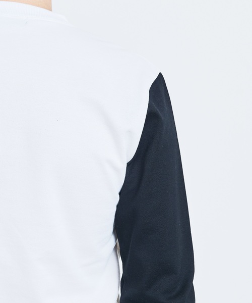 「Magine」 長(zhǎng)袖Tシャツ 48 ホワイト×ネイビー メンズ
