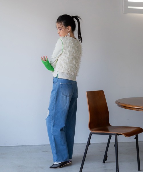 「bohmal」 ベスト MEDIUM アイボリー レディース