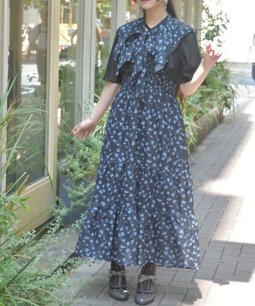 ブラウス　ワンピース　セット axes femme（アクシーズ ファム） ワンピース 小花柄ブラウス