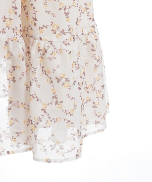 axes femme ワンピース 小花柄ブラウス×ワンピースセット