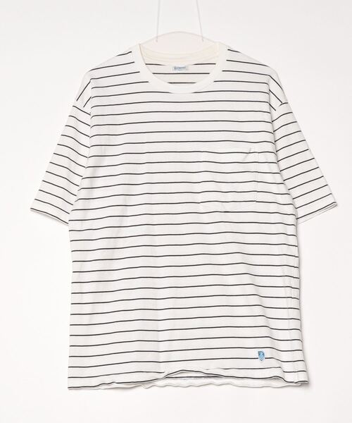 ORCIVAL（オーシバル） ボーダー柄半袖Tシャツ 5 ブルー メンズ