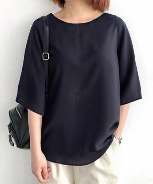 「CADBURY」 半袖ブラウス X-LARGE ブラック レディース_画像2