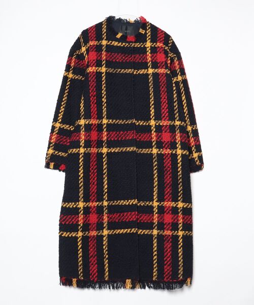 yori ノーカラーコート　ブラック ウールノーカラーコート | all item| yori