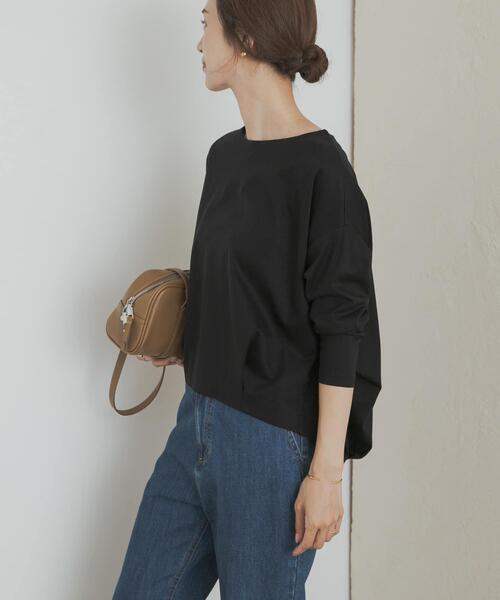 新品タグ◉コットンバックタックプルオーバー DOORS ブラック URBAN RESEARCH DOORS（アーバンリサーチドアーズ） tシャツ コットン