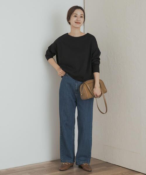 新品タグ◉コットンバックタックプルオーバー DOORS ブラック URBAN RESEARCH DOORS（アーバンリサーチドアーズ） tシャツ コットン