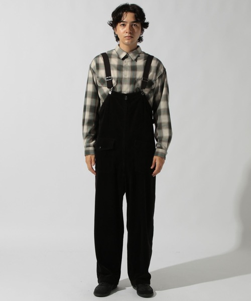 niko and…てぃらさん　ストライプ コットンオーバーオール niko and…（ニコアンド） オーバーオール サロペット コーデュロイ