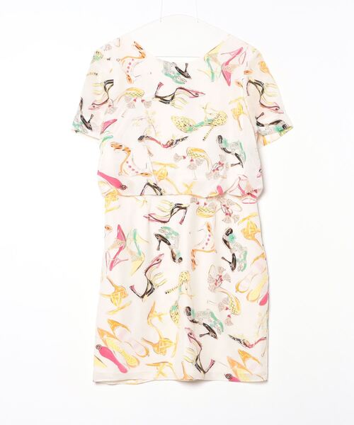 「TSUMORI CHISATO」 半袖ワンピース M ベージュ レディース_画像2