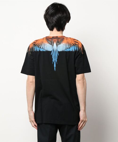 「MARCELO BURLON」 半袖Tシャツ L ホワイト×ブルー メンズ_画像3