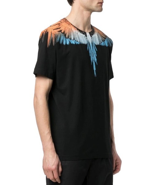 「MARCELO BURLON」 半袖Tシャツ L ホワイト×ブルー メンズ_画像4