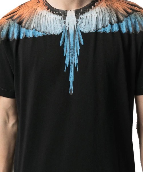「MARCELO BURLON」 半袖Tシャツ L ホワイト×ブルー メンズ_画像6