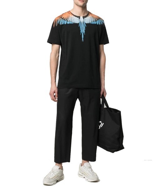 「MARCELO BURLON」 半袖Tシャツ L ホワイト×ブルー メンズ_画像7