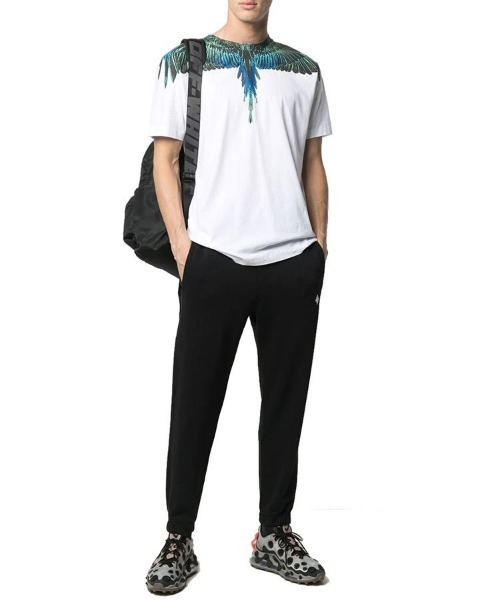 「MARCELO BURLON」 半袖Tシャツ L ホワイト×ブルー メンズ_画像8
