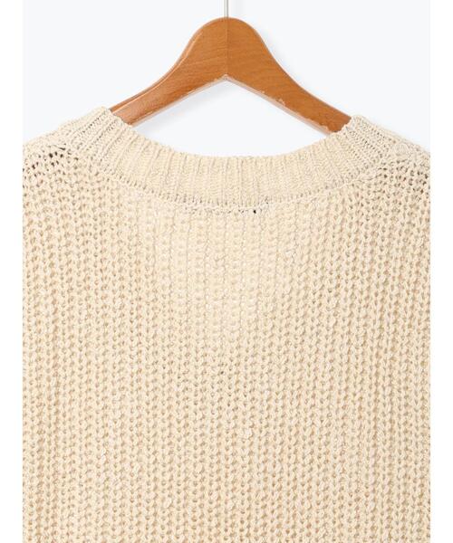 loin. （ロワン）ベージュ Vネック カシミアニット　ベスト loin. （ロワン）ベージュ Vネック カシミアニット ベスト loin