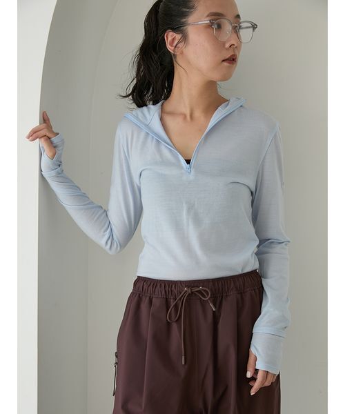 emmi パーカー Mt.Breath WoolRパーカートップス レディース