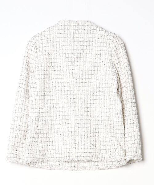 PLST（プラステ） ツイードジャケット S ベージュ レディース