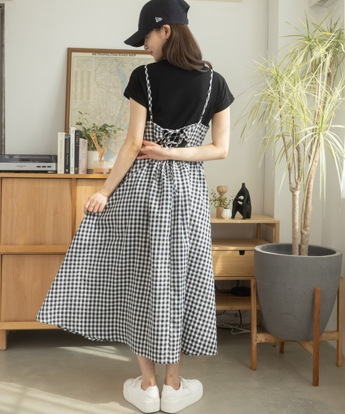 「Ada.」 キャミソールワンピース FREE グレー レディース_画像4