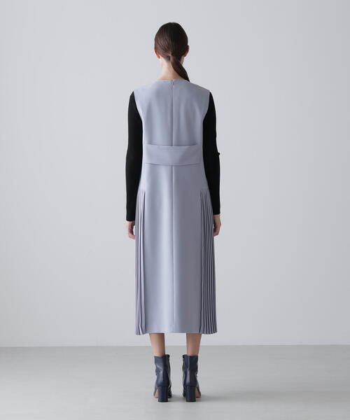 値下げ 美品】アドーア ウールアムンゼンワンピース サイズ36 水色