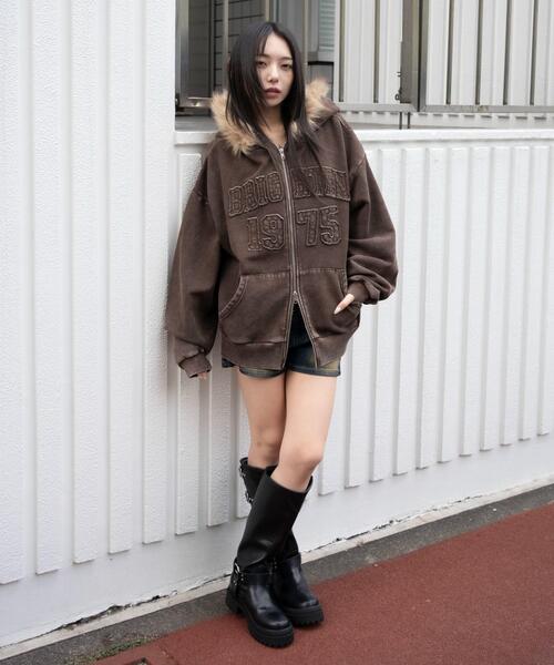 WEGO（ウィゴー） パーカー WEGO/「25年秋冬新作」裏起毛ファーフード