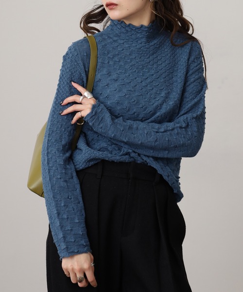 ニット セーター BRODIAEA ウール100％ホールガーメントシワ加工B