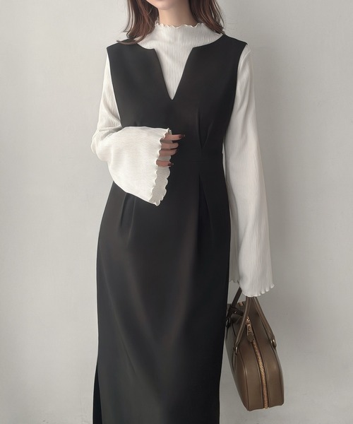 「Meiru」 サロペットスカート MEDIUM ダークベージュ レディース_画像5