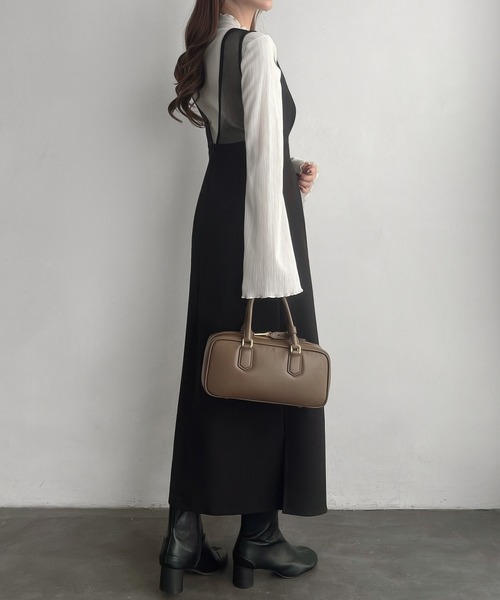 「Meiru」 サロペットスカート MEDIUM ダークベージュ レディース_画像7