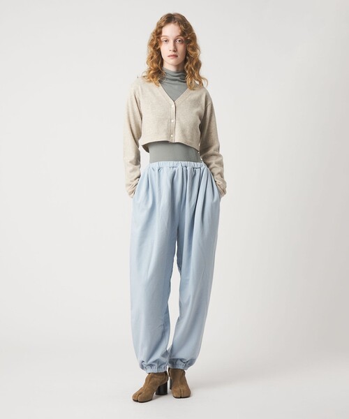 完売＜6(ROKU)＞コットンウラケ ギャザーパンツ スウェットパンツ　36 6(ROKU)＞コットンウラケ ギャザーパンツ