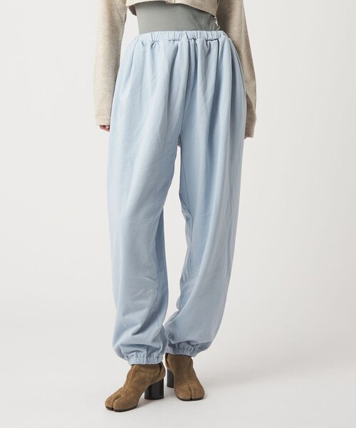 6 スウェットパンツ ジャージ 「6(ROKU)」コットンウラケ ギャザー