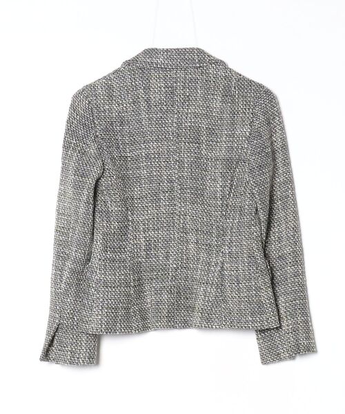 23区（ニジュウサンク） チェック柄ツイードジャケット 32 グリーン