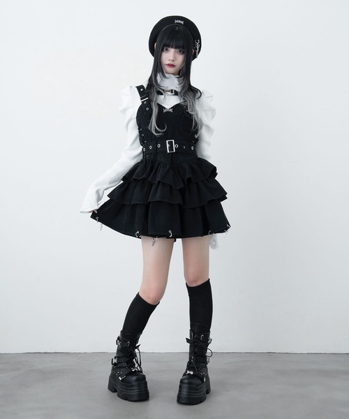 LAZYSLAY ジャンパースカート デニムチャームワンピ : ZOZOTOWN Yahoo