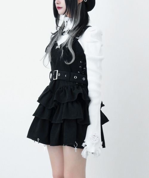 LAZYSLAY ジャンパースカート デニムチャームワンピ : ZOZOTOWN Yahoo