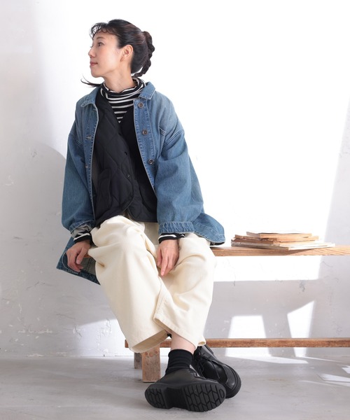 「soulberry」 長袖ニット 3L ブラック×ホワイト レディース_画像5