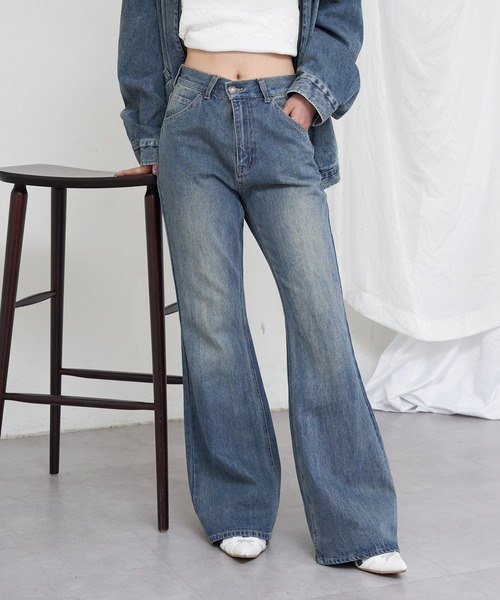 「RAY CASSIN」 デニムパンツ S ネイビー レディース_画像8