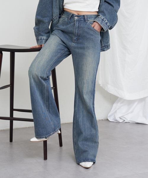 「RAY CASSIN」 デニムパンツ S ネイビー レディース_画像9