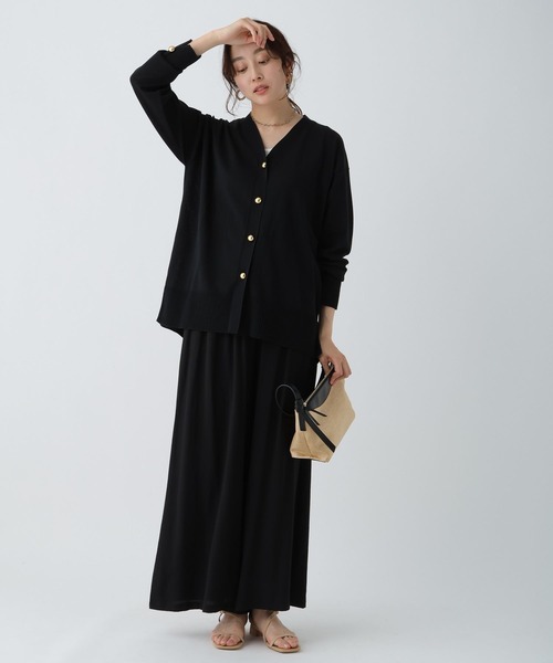 「Elura」 ニットカーディガン FREE ブラック レディース_画像9