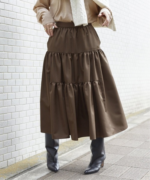 「VERMEIL par iena」 ロングスカート 36 ブラウン レディース_画像9