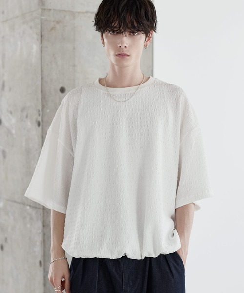 tシャツ シャーリングドローコードTシャツ メンズ レディース