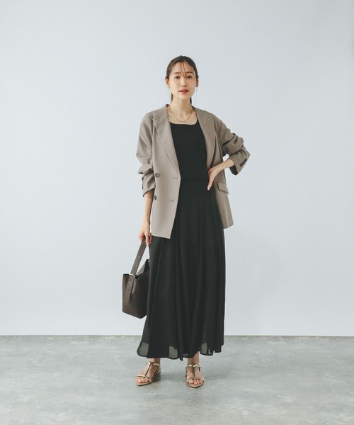 「GLOBAL WORK」 テーラードジャケット LARGE モカ レディース_画像7