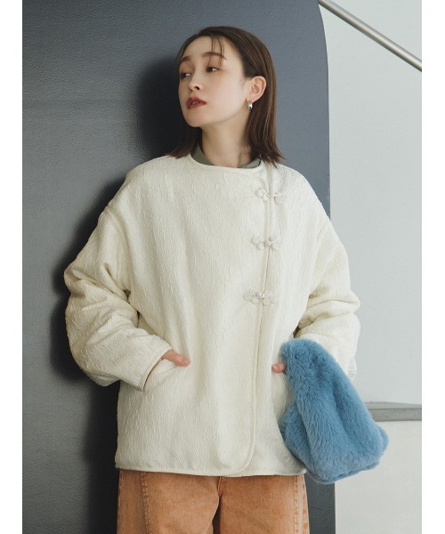 「LILY BROWN」 ノーカラージャケット FREE ブラック レディース_画像3